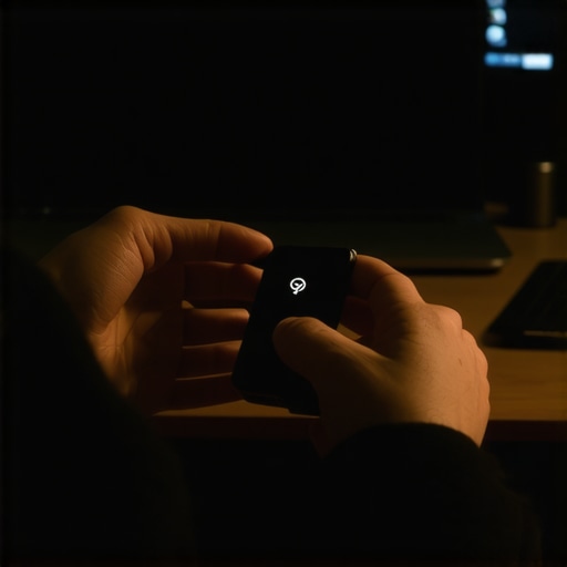 Performing a hard reset on a smartphone Hands holding a smartphone and pressing side buttons to force a restart