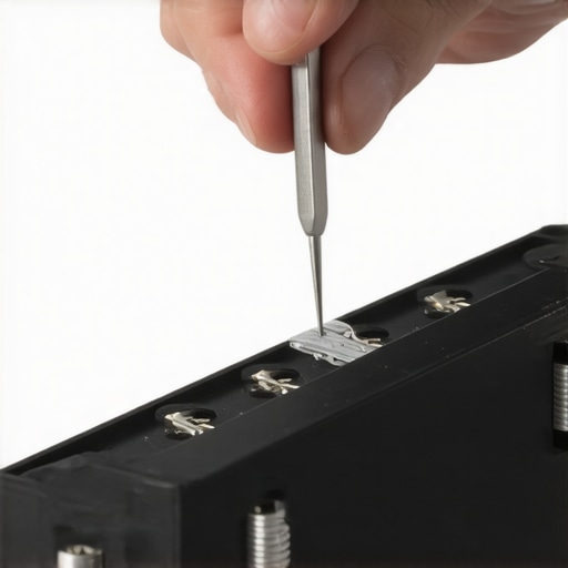 Close up of titanium tweezers and mechanical keyboard stabilizers during a modification session