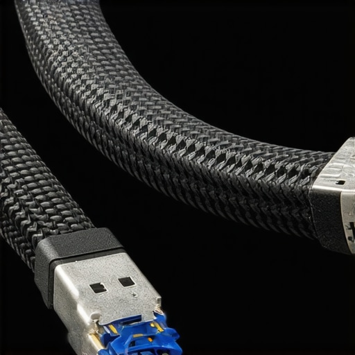 A comparison of a high-quality shielded DisplayPort cable and a cheap unshielded version.