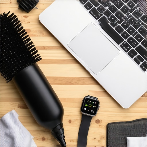 Professional Electronics Maintenance Kit Tools for cleaning tech gear including a laptop and smartwatch