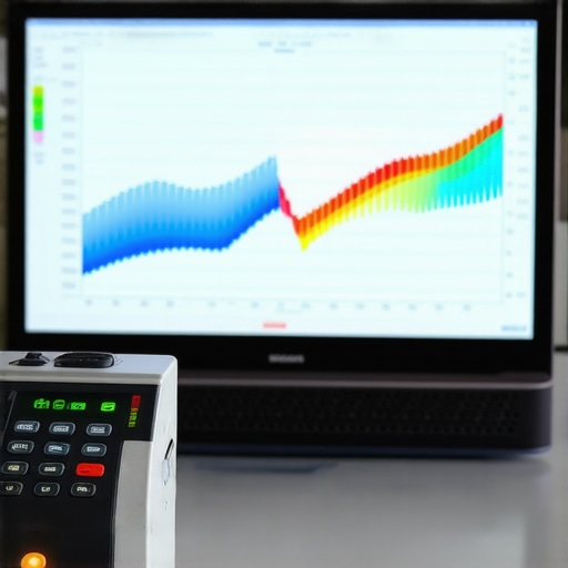A colorimeter calibrating a laptop screen for HDR accuracy