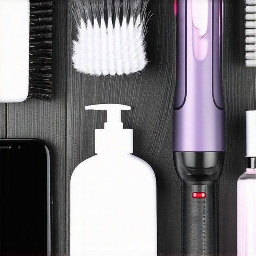 A collection of specialized electronics cleaning tools including brushes and air blowers for phone maintenance.