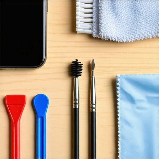 A collection of precision tools used for cleaning and maintaining laptops, tablets, and wearables.