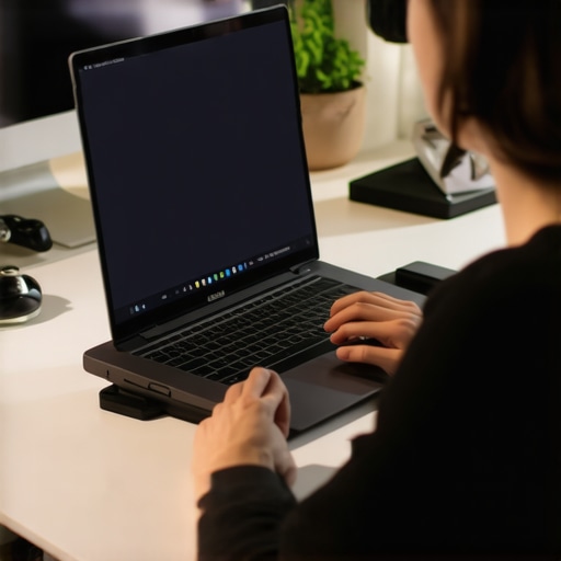 Diagram showing the correct eye level for a computer monitor setup
