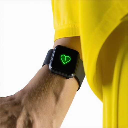 Smartwatch worn two fingers above the wrist bone to improve heart rate sensor contact