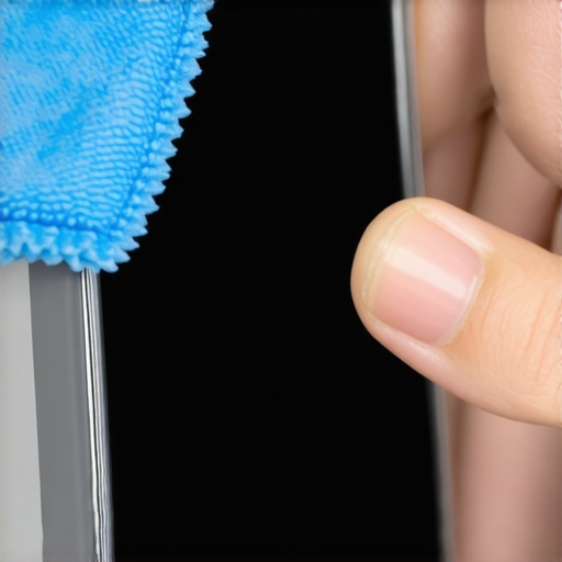 Proximity Sensor Maintenance Toolset Close-up of cleaning a smartphone proximity sensor with a microfiber cloth