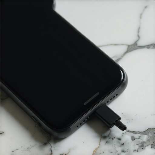 A smartphone charging on a cool surface without a case to improve speed.