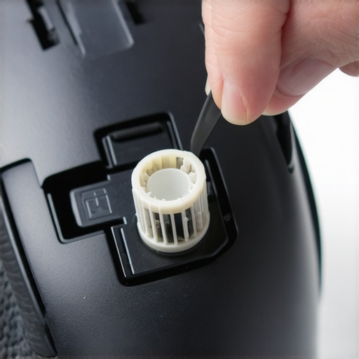 A close-up view of a DIY mouse repair using electrical tape to fix a mushy click.