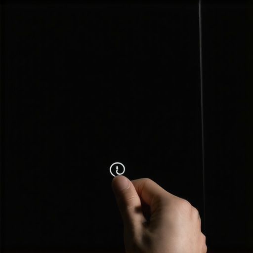 Hand holding down monitor power button to discharge static