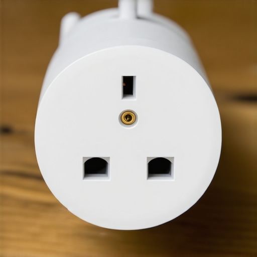 Smart Plug Electrical Specifications Label Close up of a smart plug showing the amperage and wattage rating label