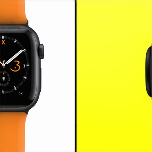 A comparison between a neutral white smartwatch display and an amber-tinted night mode display.