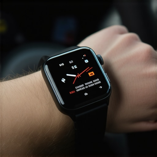 A fitness tracker displaying workout stats while the user is actually driving a car.