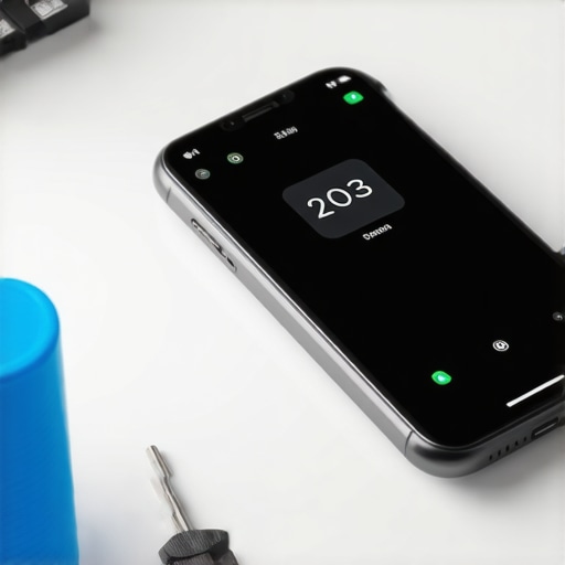 Checking standing desk level with a smartphone and maintenance tools