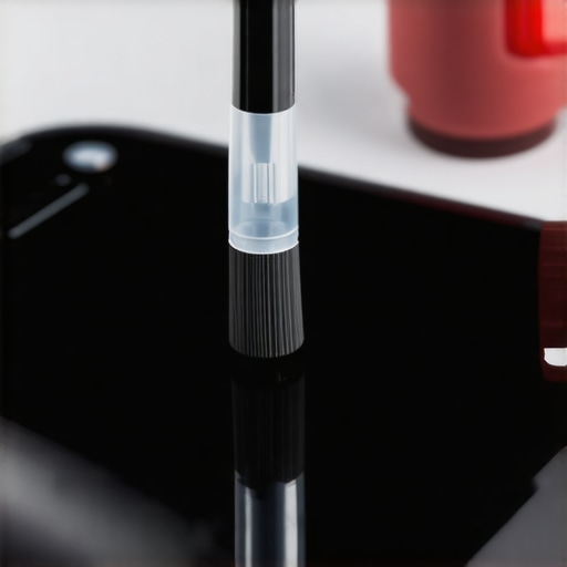Testing Stabilizer Wire Flatness Close-up of a keyboard stabilizer wire on a glass surface for leveling.