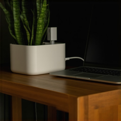 The Best Tactic for Hiding a Bulky Power Strip on Top of a Desk