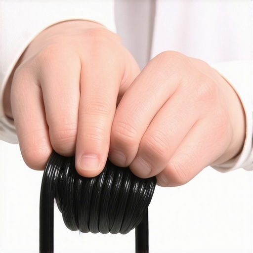The Over-Under Cable Wrap Technique A demonstration of the professional over-under method for coiling tech cables to prevent damage.