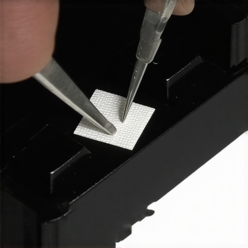 The Precision of the Stabilizer Holee Mod Close-up of a mechanical keyboard stabilizer being modified with tweezers and fabric.
