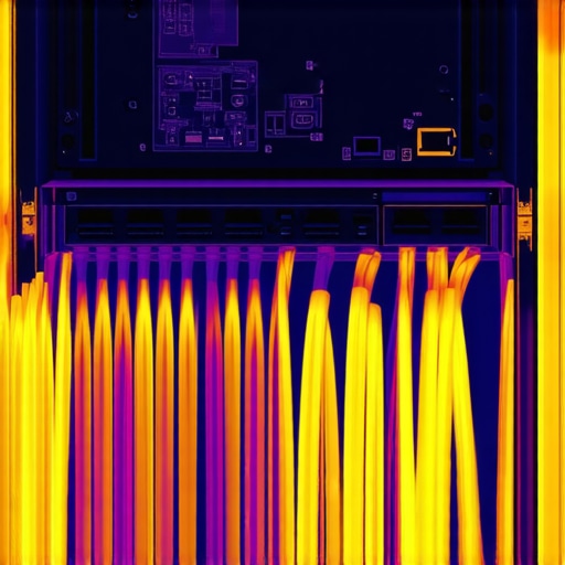 Thermal view of overheating electronics in a cable box