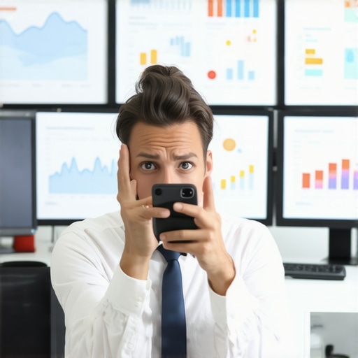 A person analyzing complex sleep and productivity data on multiple devices in a home office.