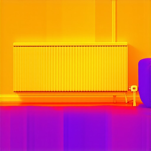 Thermal heat map showing heat signatures from human and HVAC vent