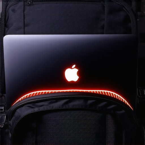 Laptop overheating inside a closed backpack due to background activity.