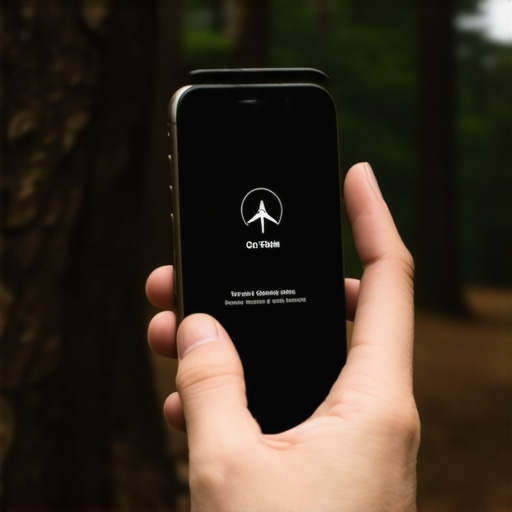 Toggling Airplane Mode in Low Signal Areas A person enabling airplane mode on their smartphone to prevent battery drain from a weak cellular signal.