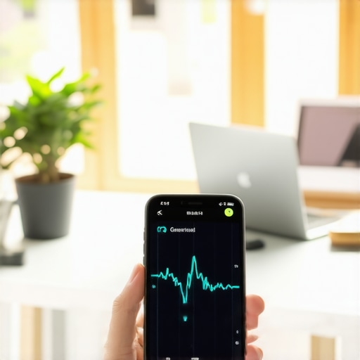 A person checking the hidden Field Test Mode on a smartphone to measure cellular signal strength in decibels.