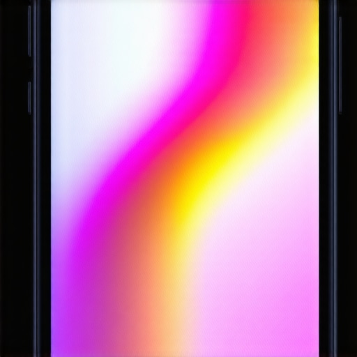 Close-up of OLED screen heat map and pixel degradation testing